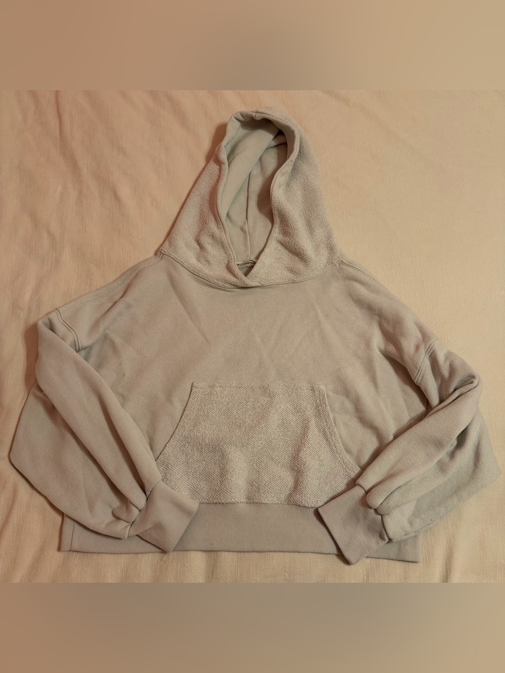Zenana Outfitters Light Gray Hooded Pullover